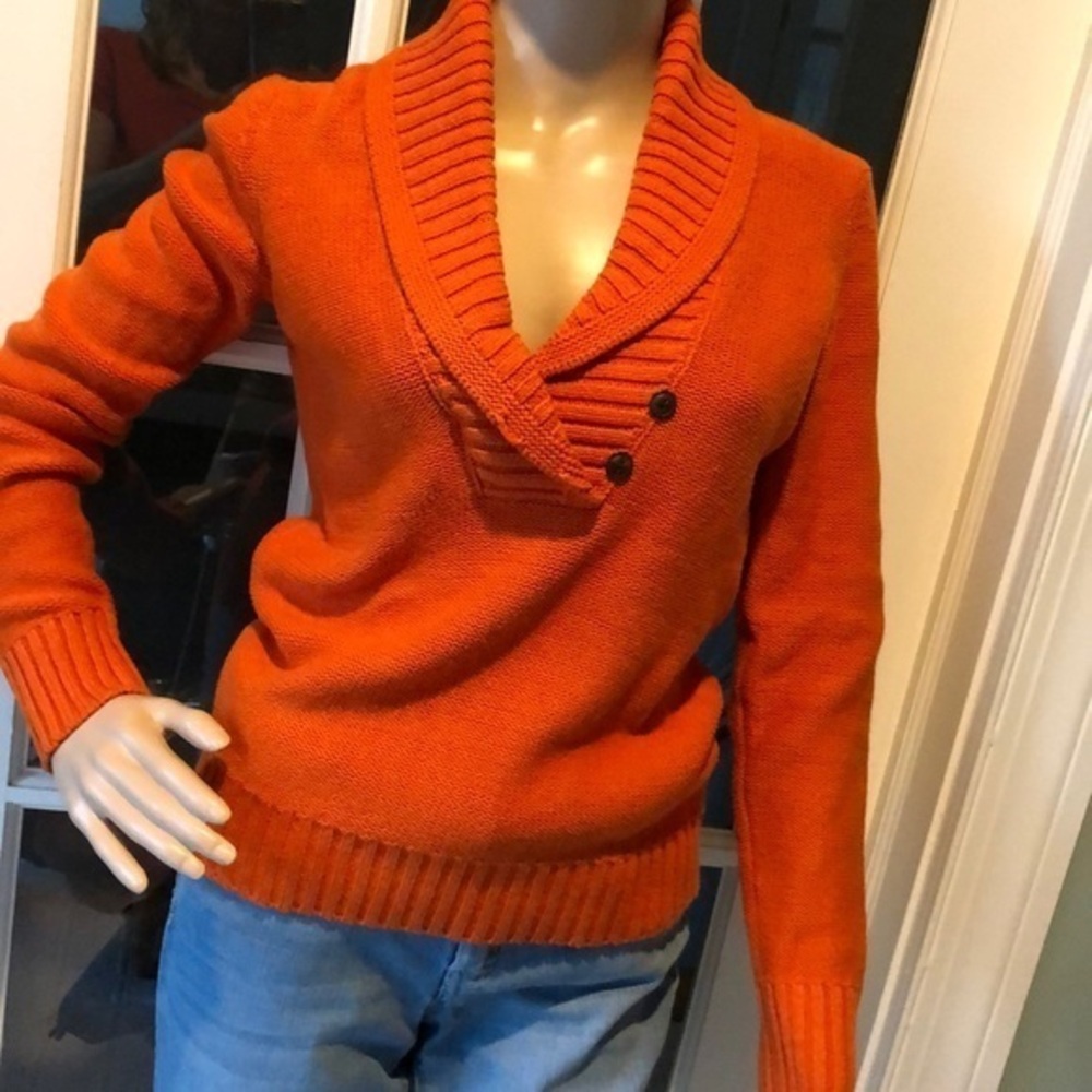 Lauren Jeans Co vintage orange crew neck sweater